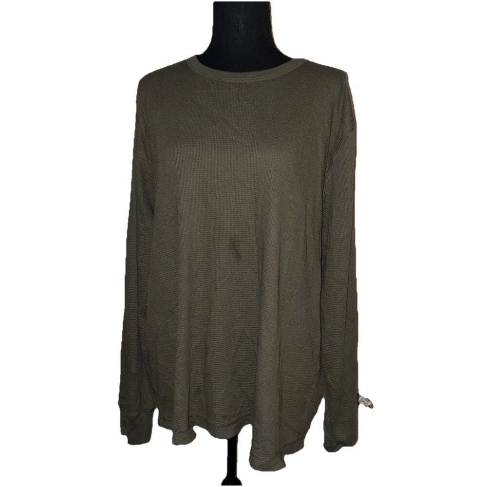 Old Navy XL Gray Long Sleeve Pullover Ribbed Lightweight Shirt